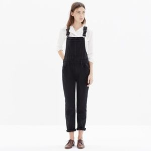 MADEWELL BLACK DENIM OVERALLS